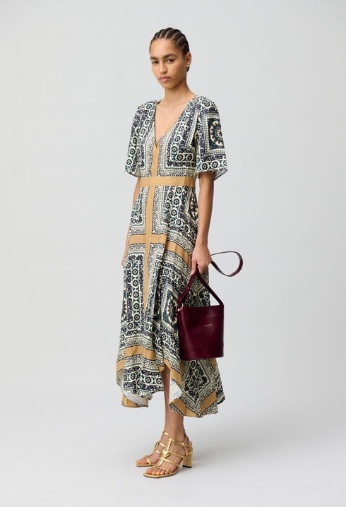 Flowy printed maxi dress