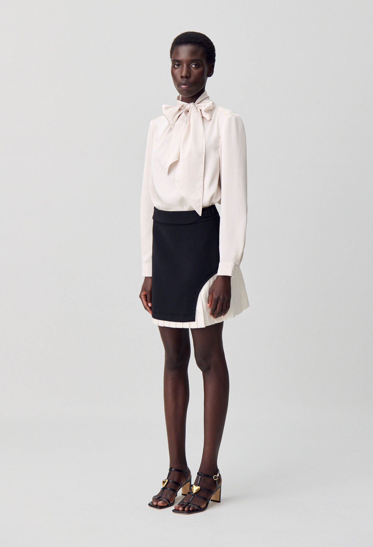 Flowing pussy-bow blouse