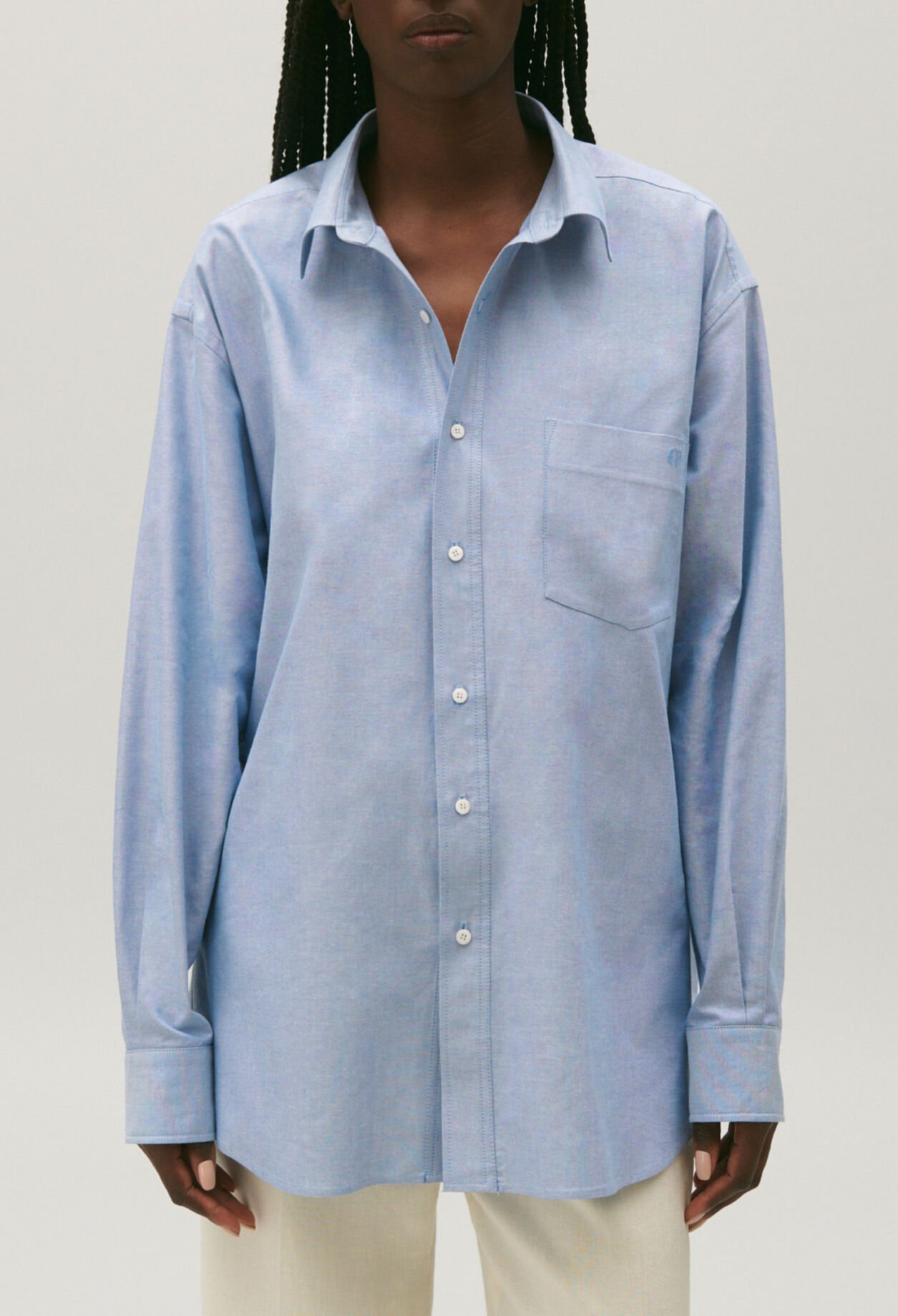 Sky blue cotton shirt
