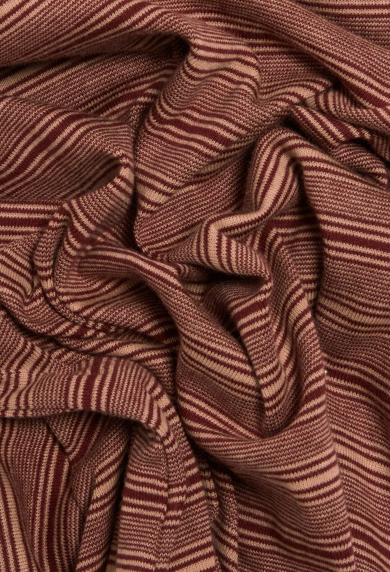 Brown stripy knit maxi dress