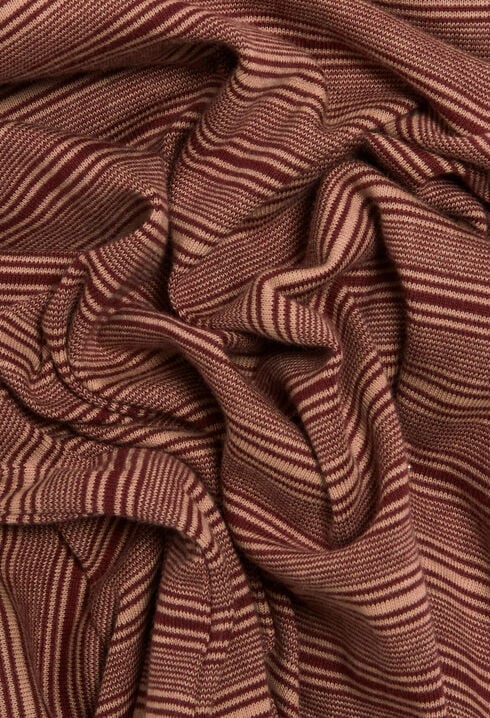 Brown stripy knit maxi dress