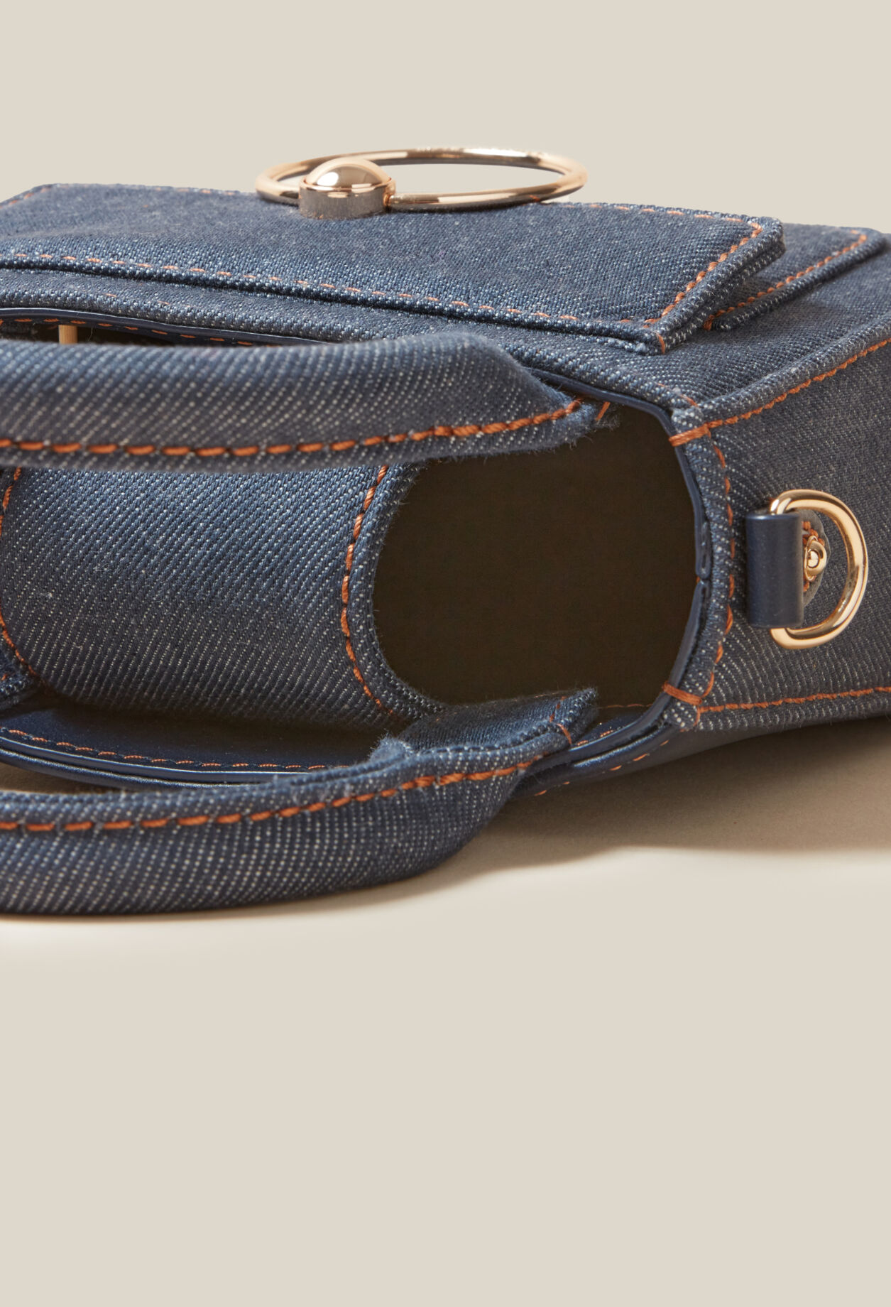 Mini Anouck denim chain bag