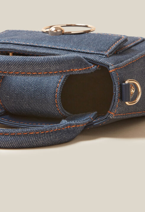 Mini Anouck denim chain bag