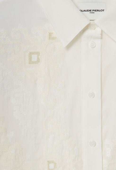 Embroidered cotton shirt