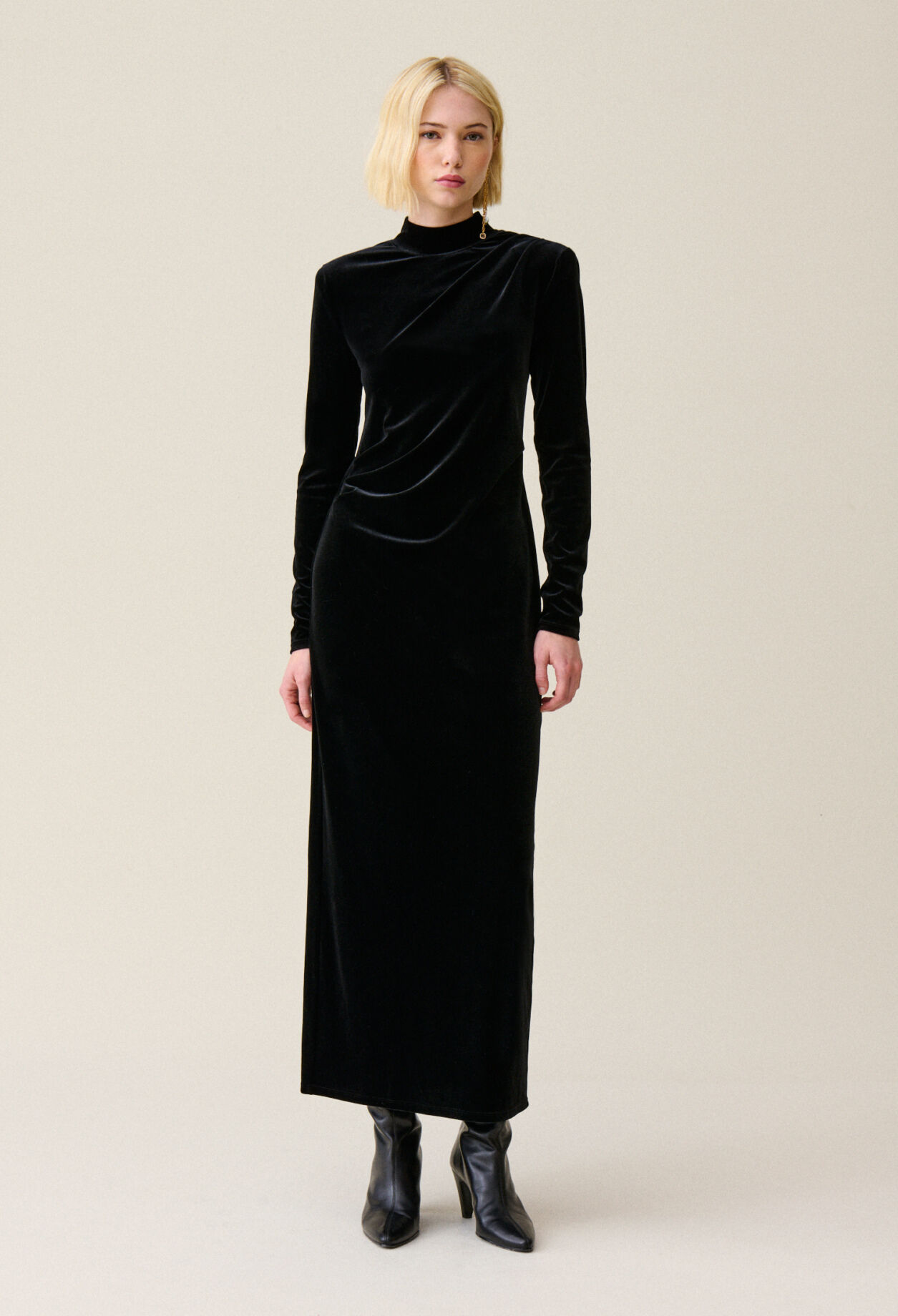 Fitted velour dress best sale