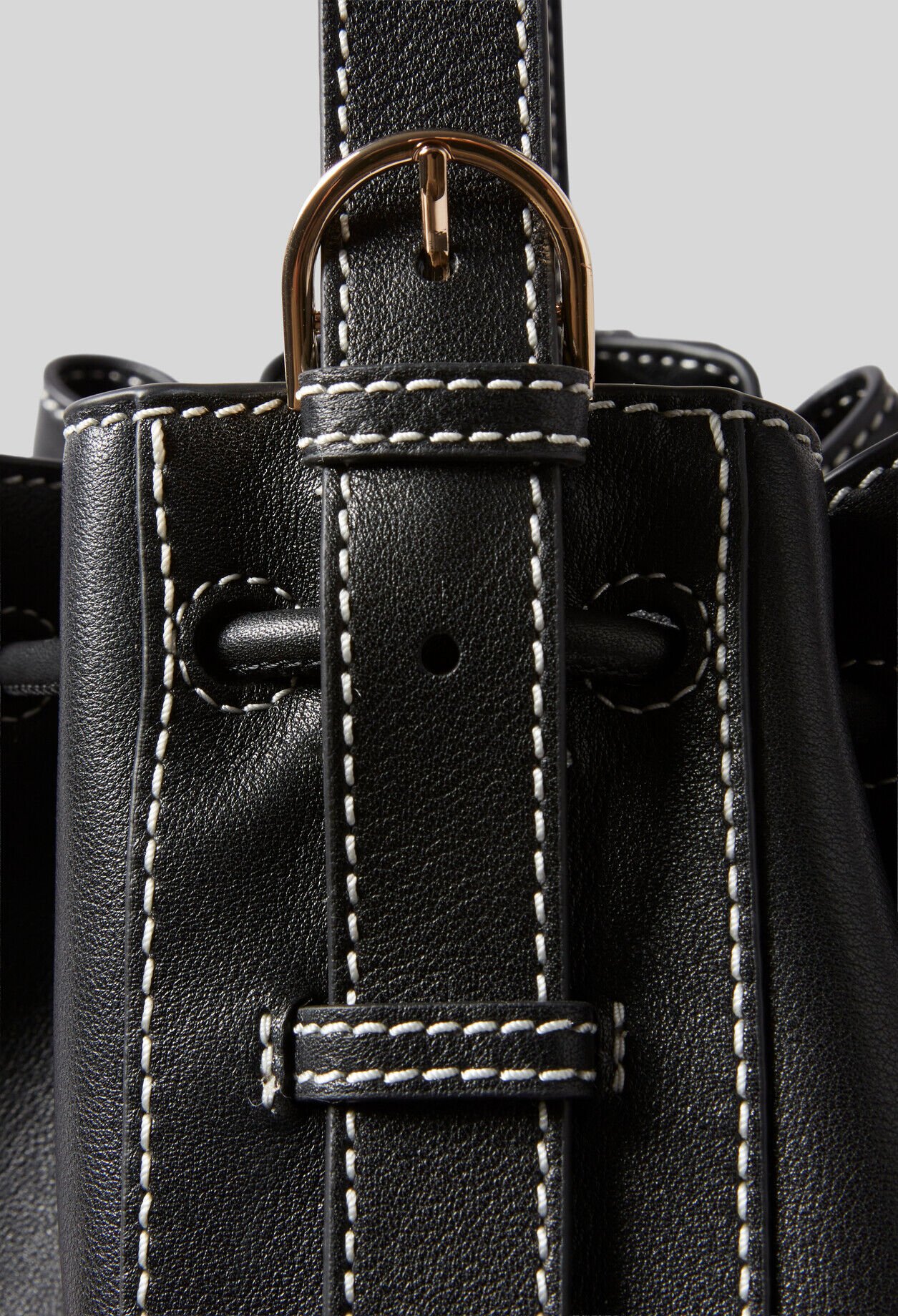 Large Leather Bucket Bag