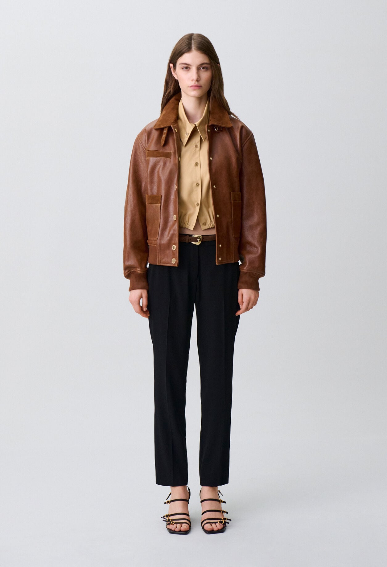Plain tailored trousers