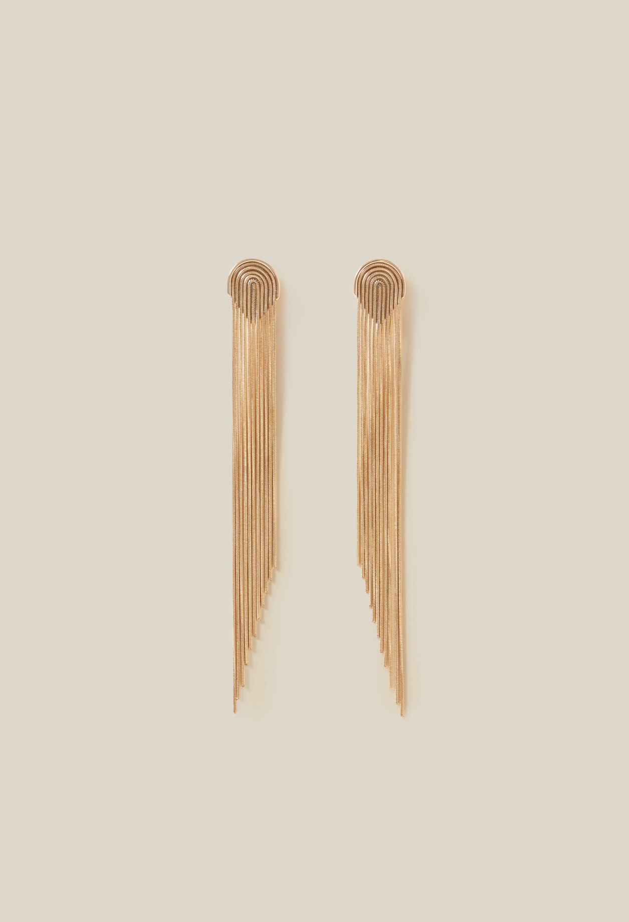 Gold cascade earrings