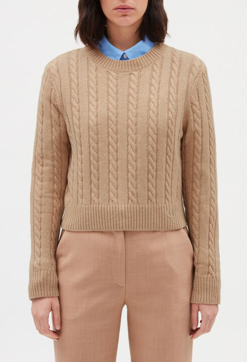 Cable knit cropped jumper