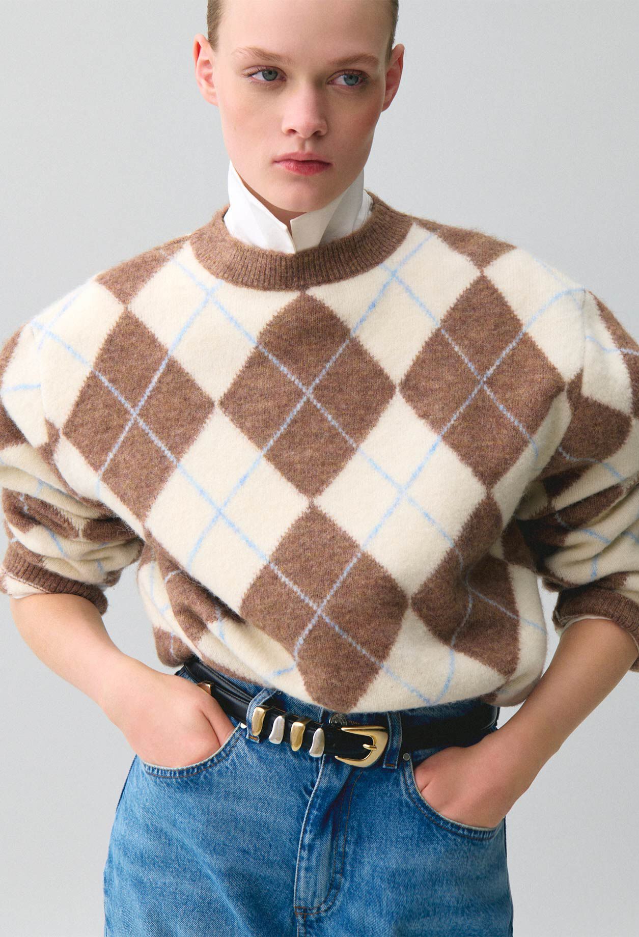 Straight multicoloured jumper
