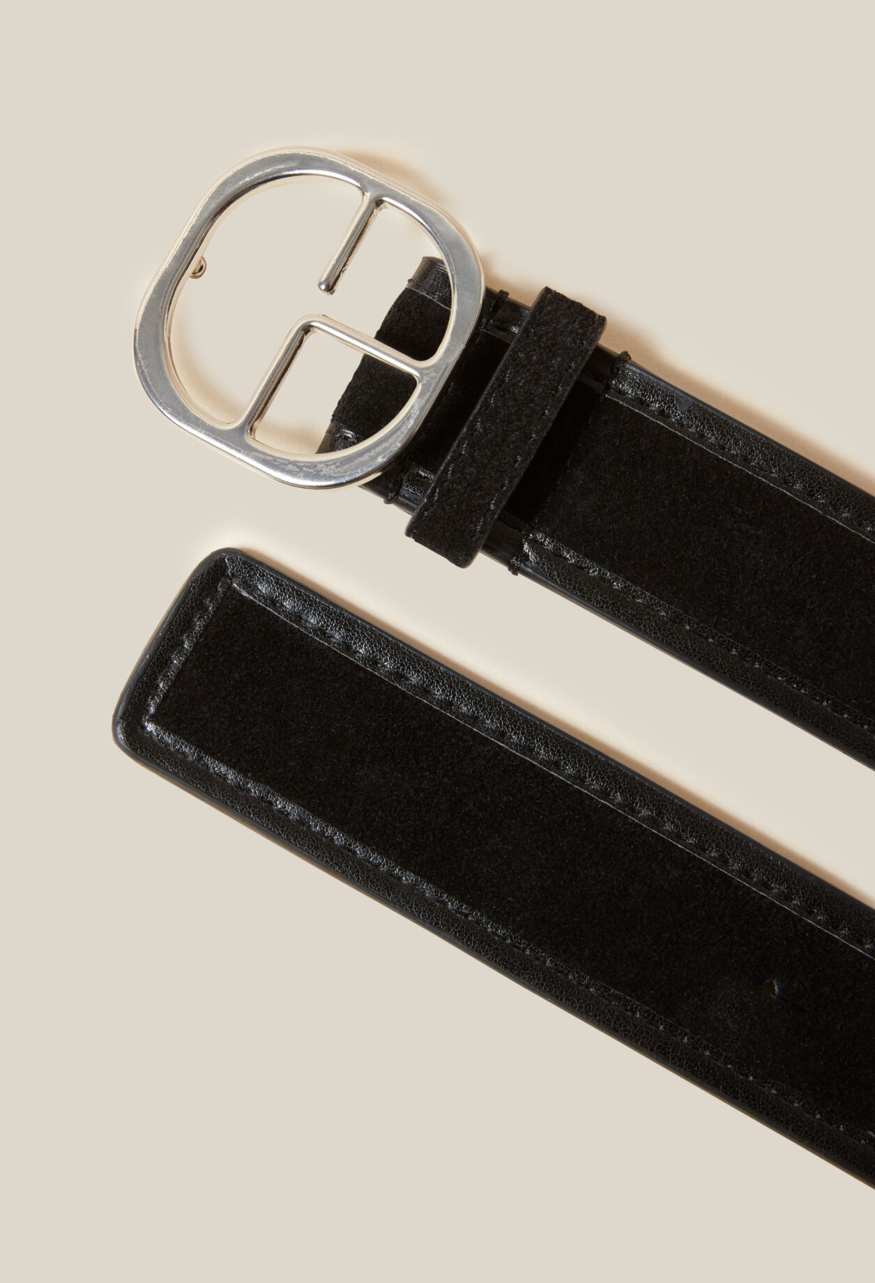 Black suede leather belt for women | Claudie Pierlot