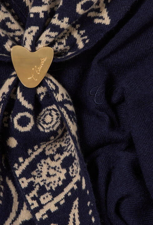 Gold heart jewel knit jumper