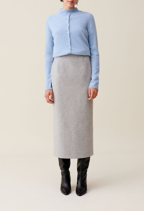 Light grey high-waisted skirt