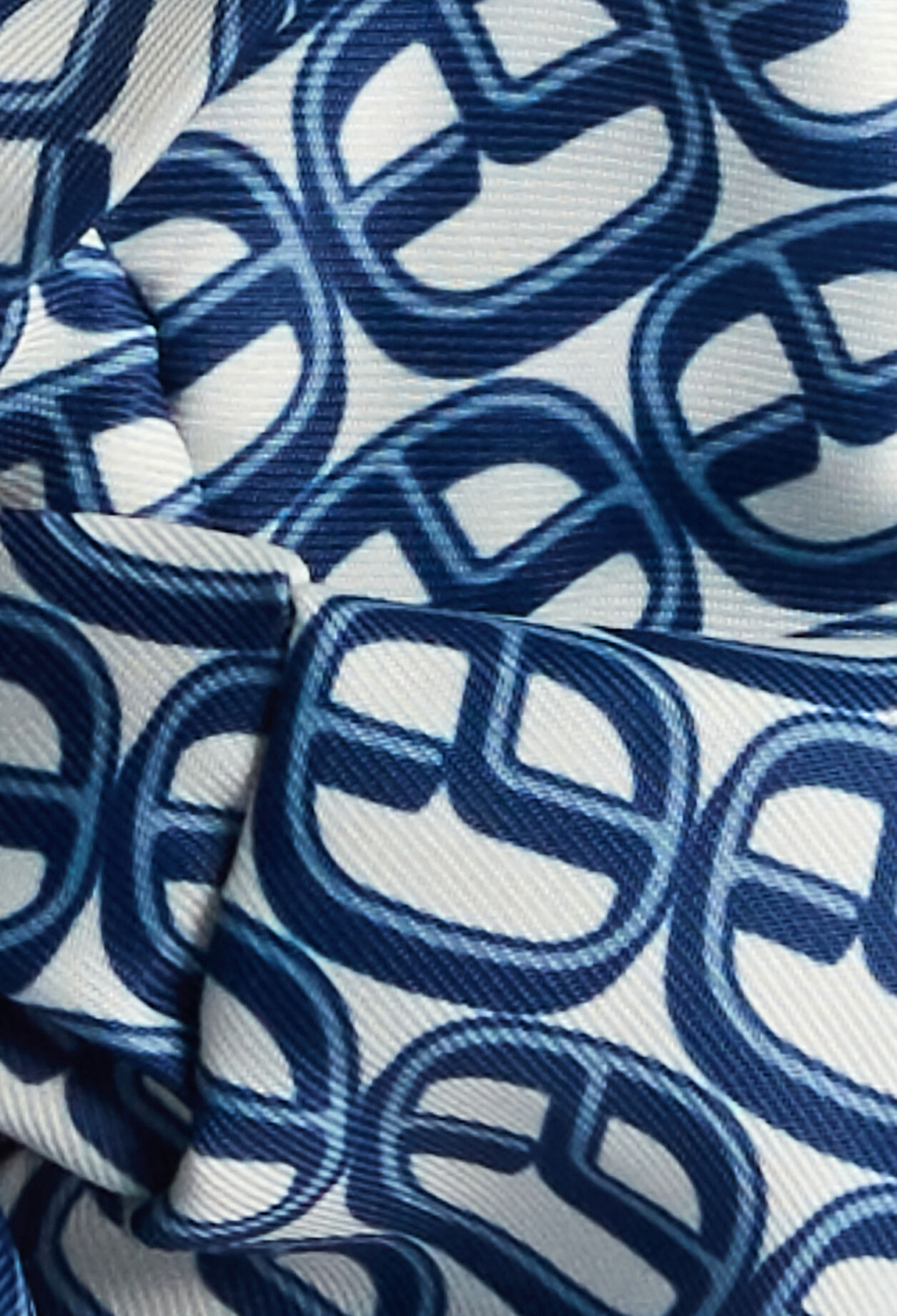 Monogrammed blue scrunchie