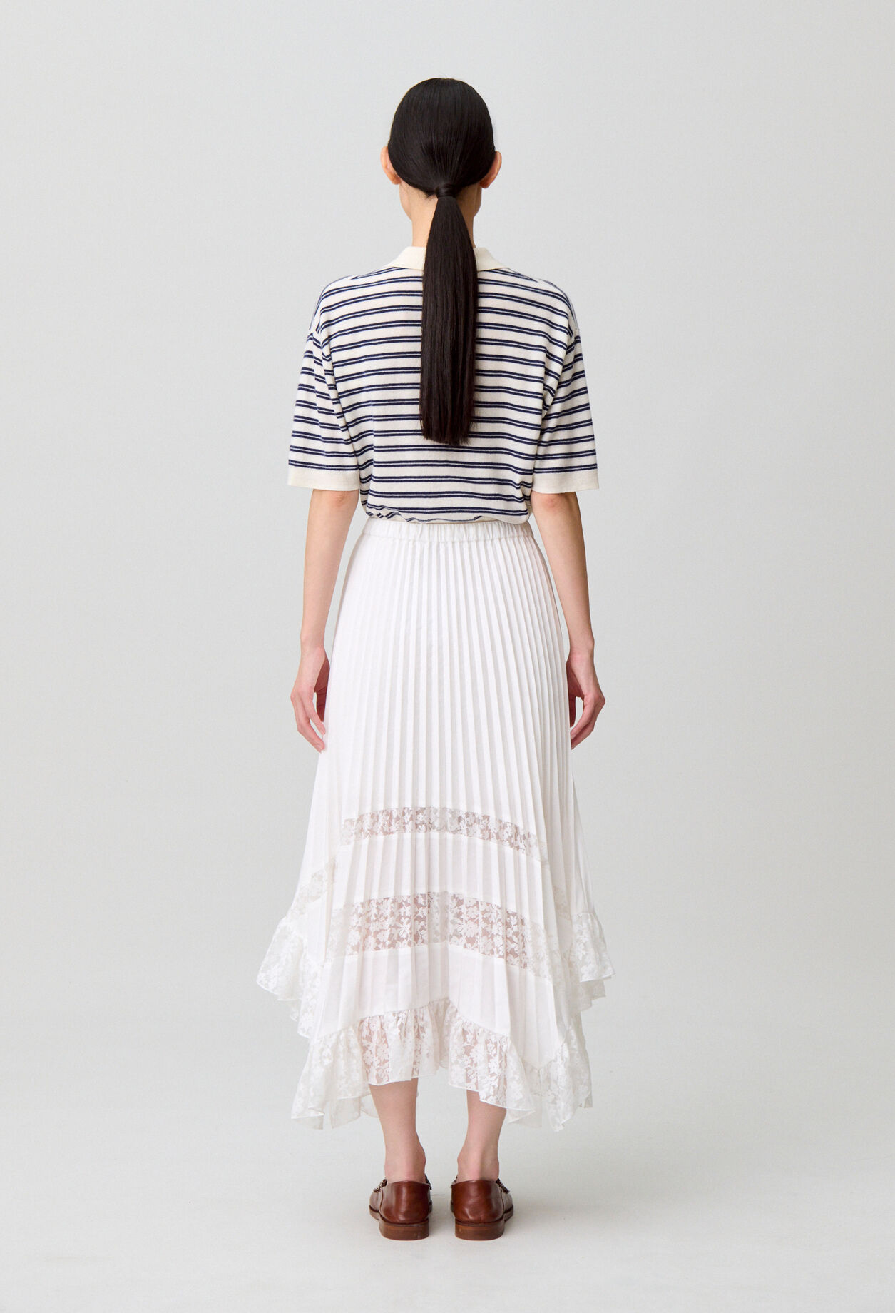 Floral pleated skirt