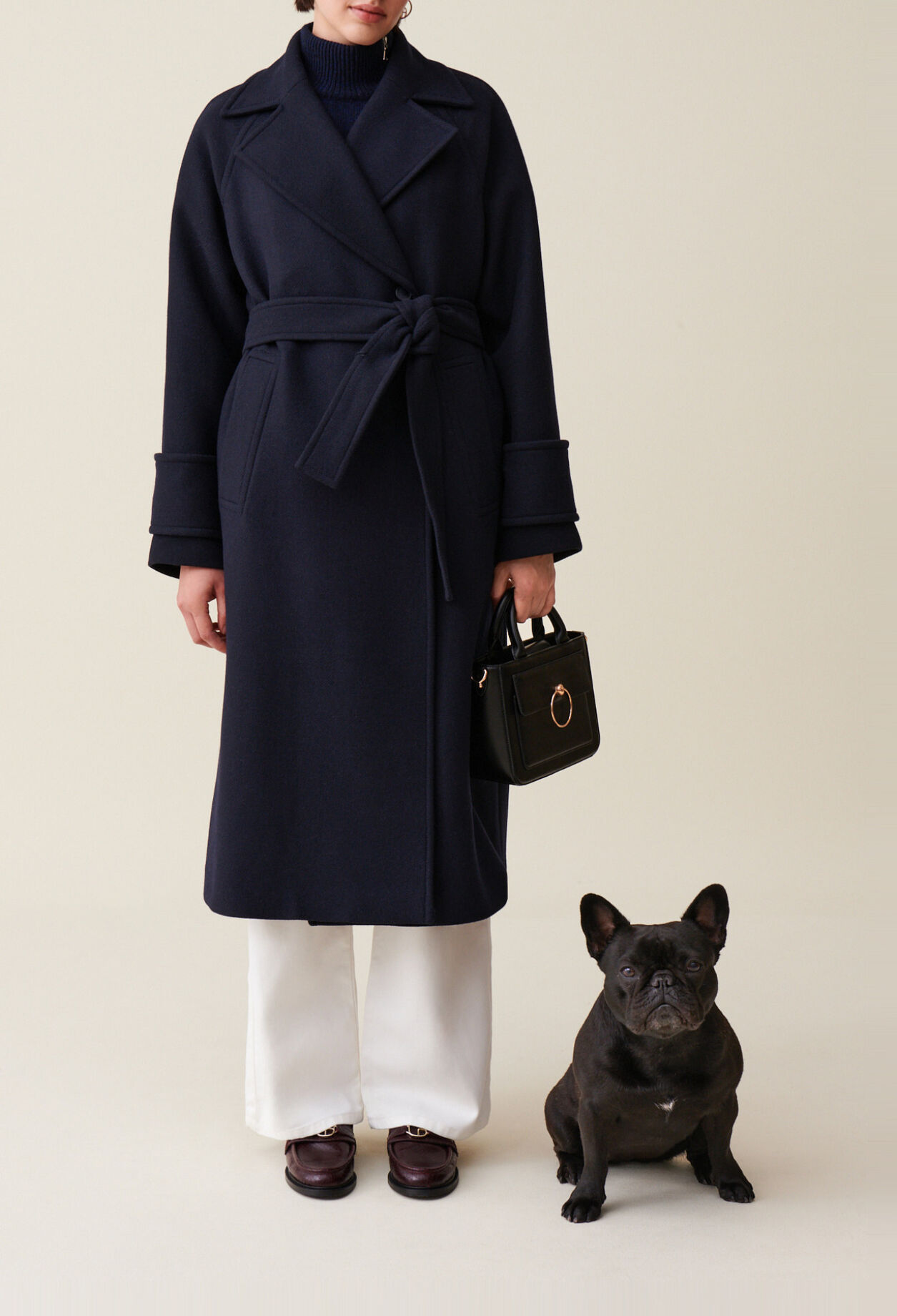 Wool trench-inspired coat