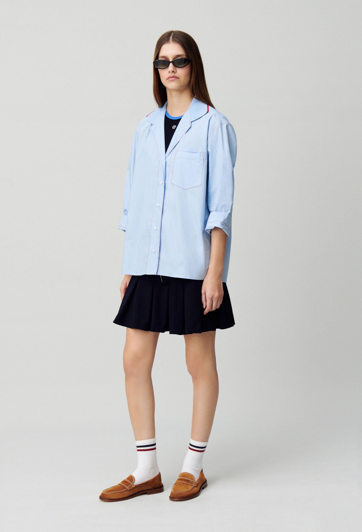 Oversized contrast shirt
