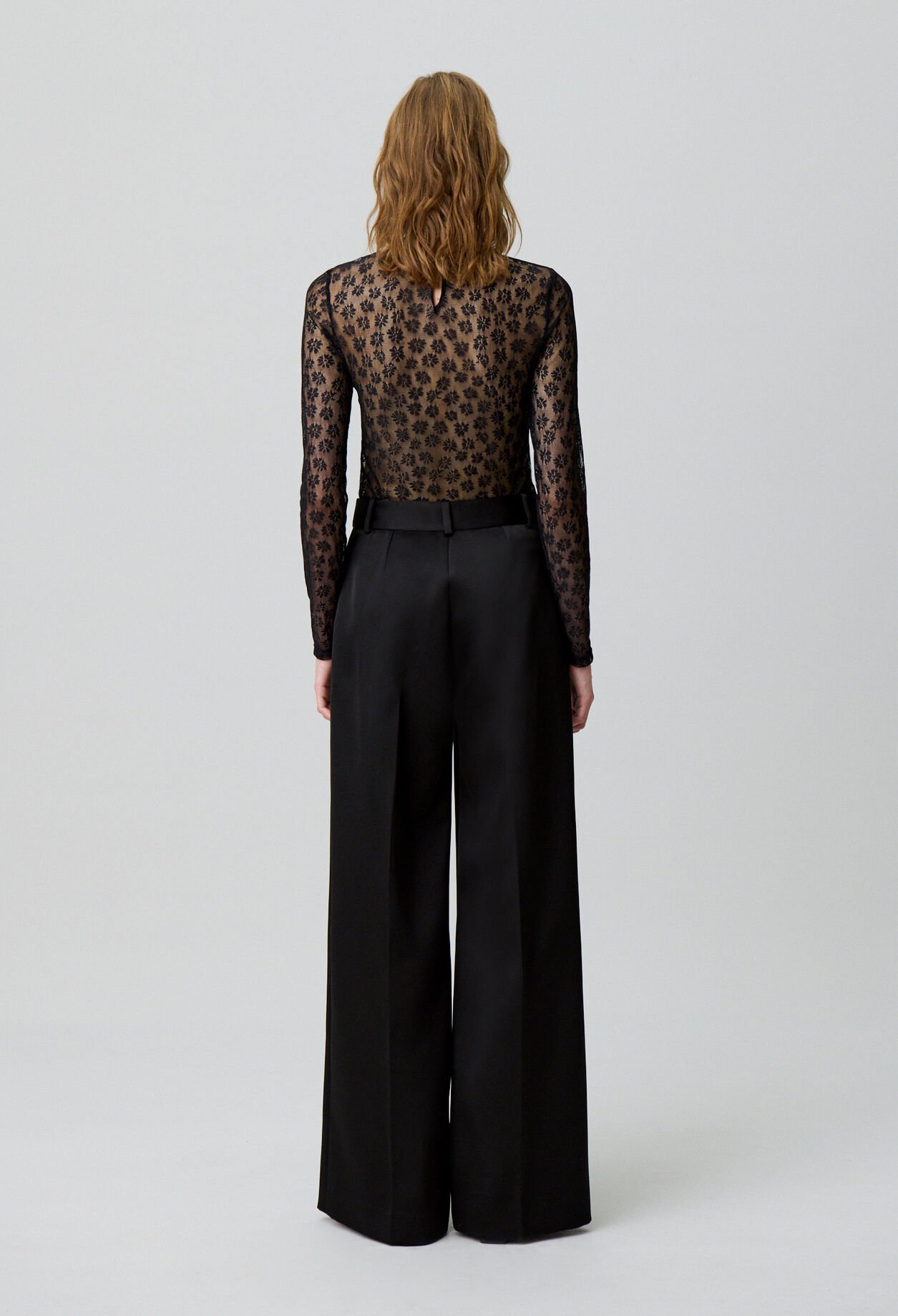 Satin tailored trousers