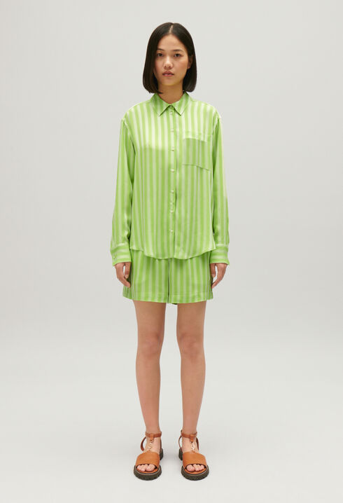 Matcha striped floaty shirt