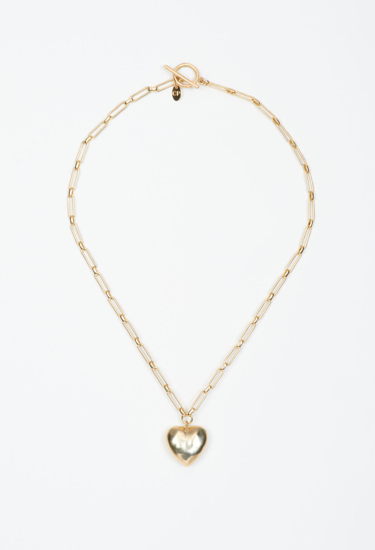 Long gold necklace