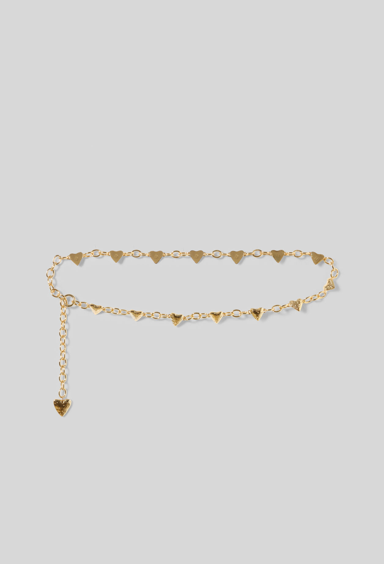 Hammered heart jewelled belt