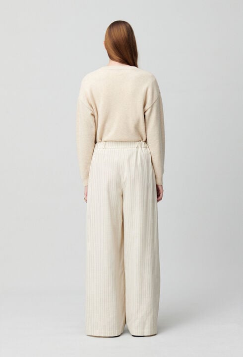 Wide striped trousers