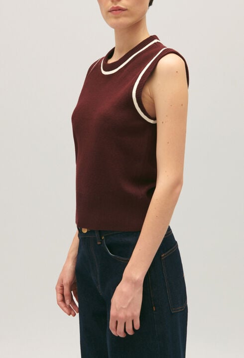 Striped knitted jumper