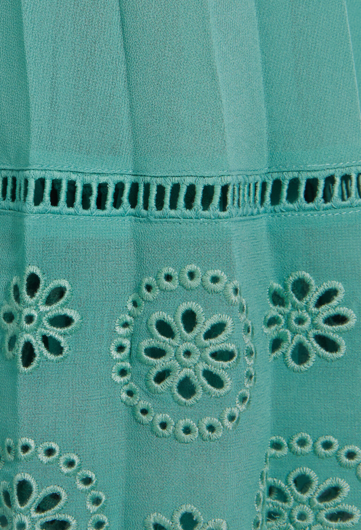 Aqua green two-tone midi dress