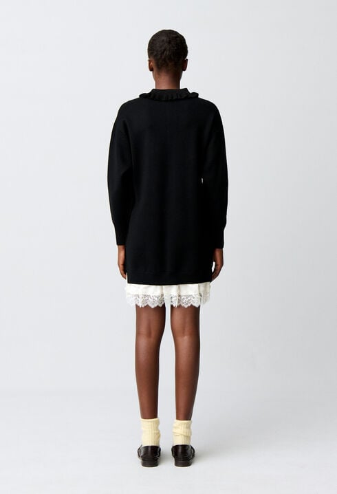 Satin and lace jumper dress