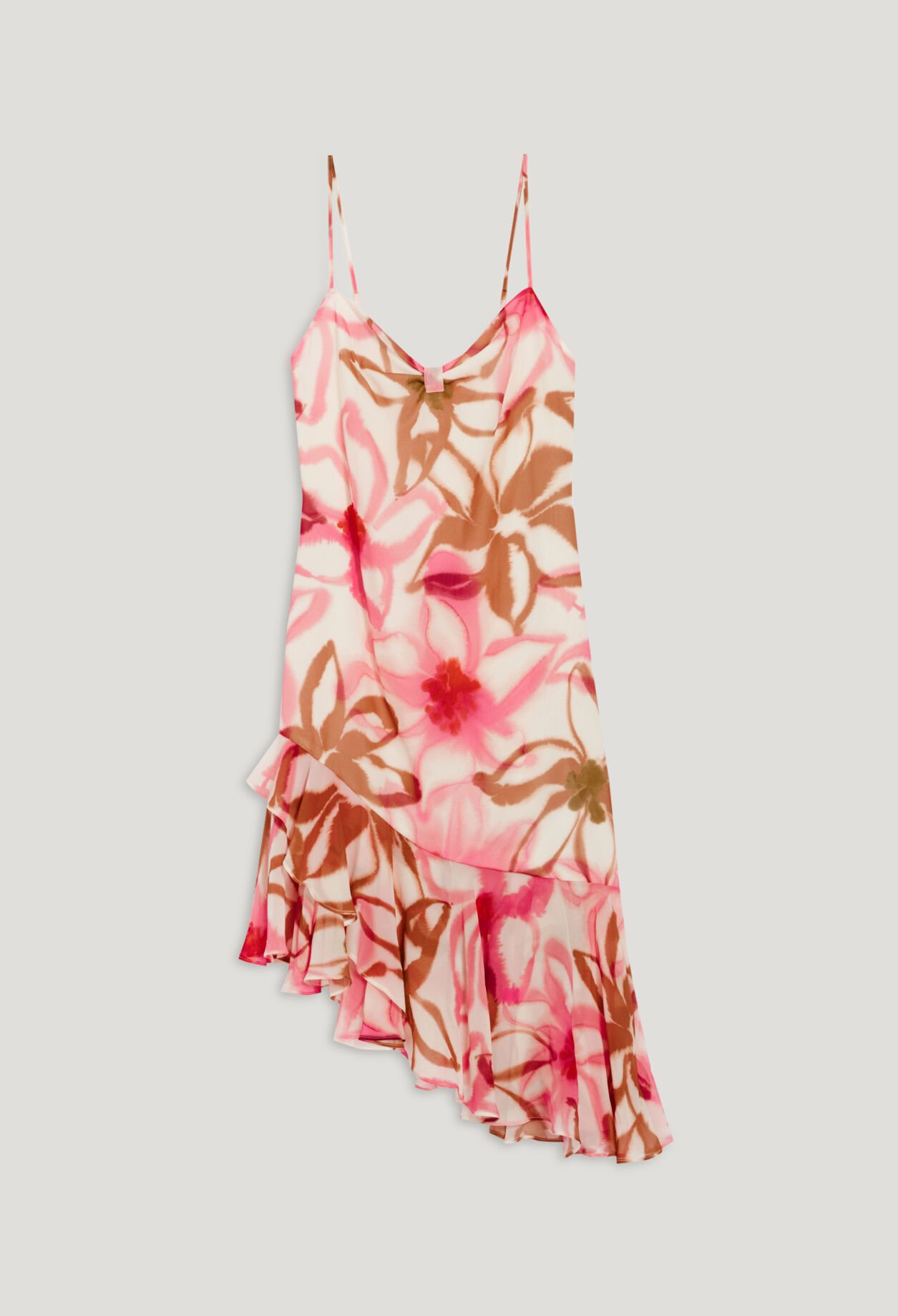 Silk printed midi dress