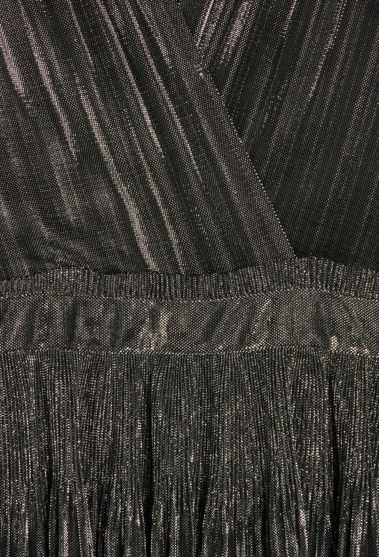 Short silver ruffled dress