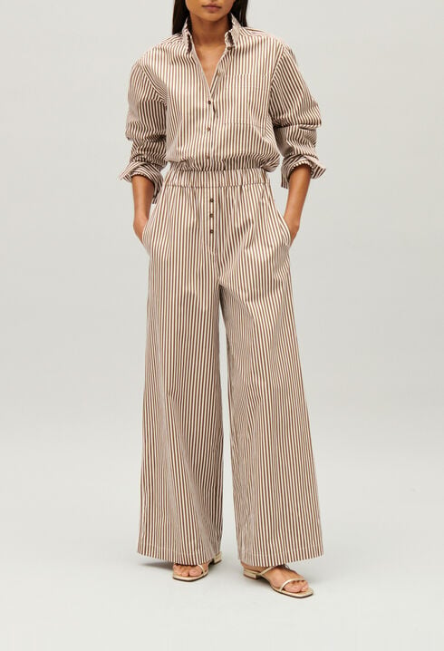 Bronze striped trousers