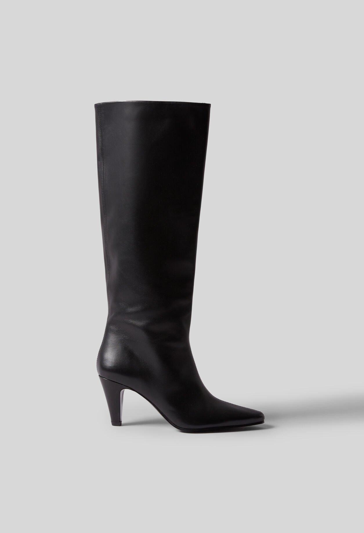 Leather knee-high boots