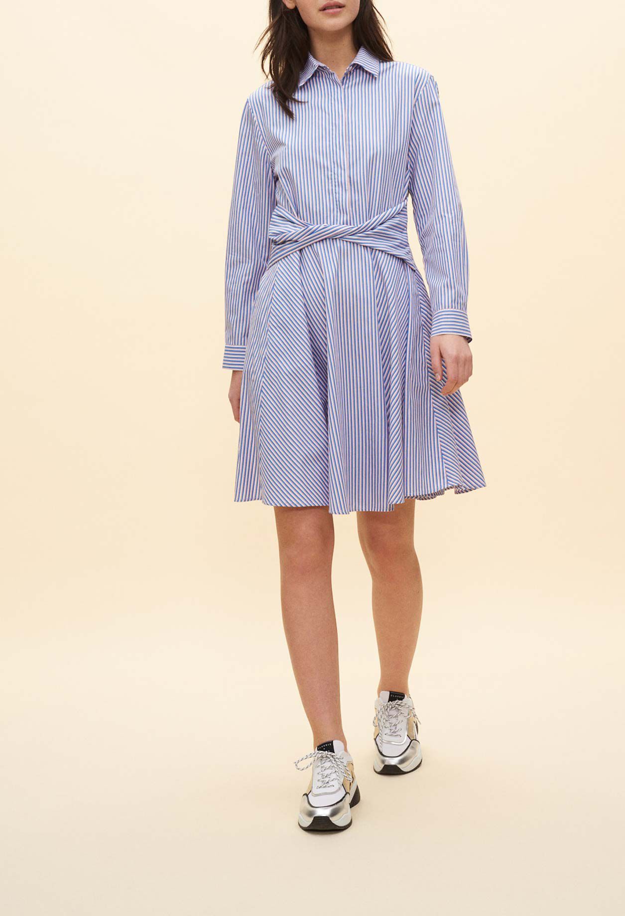 skater shirt dress ASOS LUXE floral jacquard shirt skater dress in pink