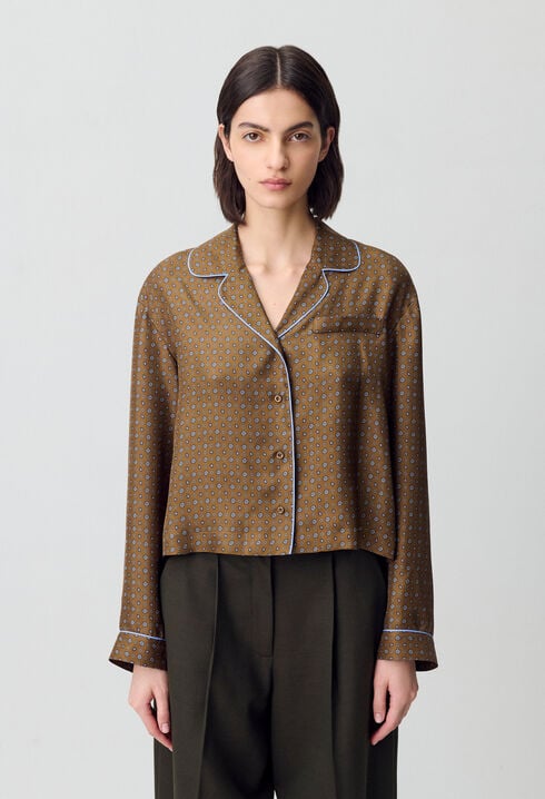 Printed silk shirt