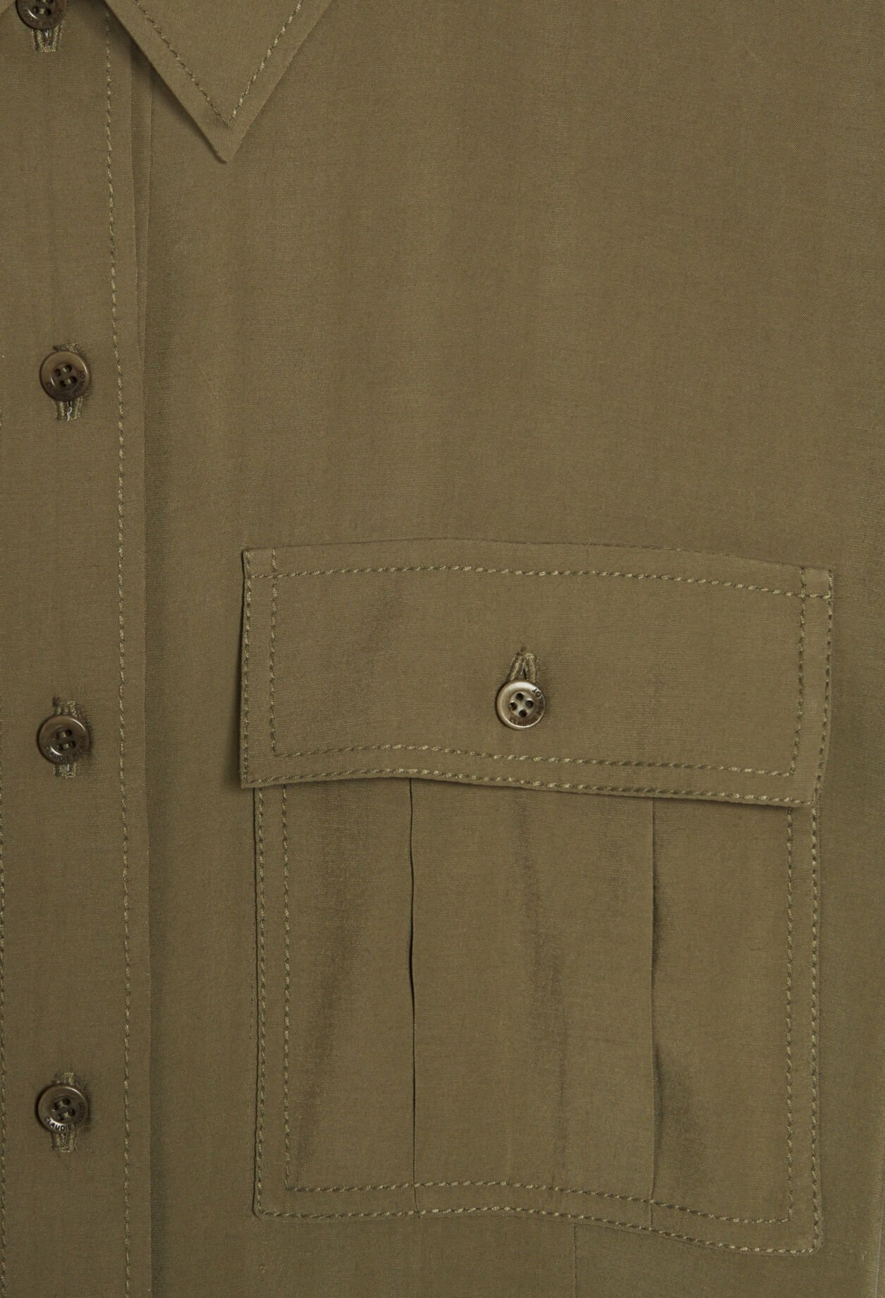 Flowing short-sleeved midi dress 