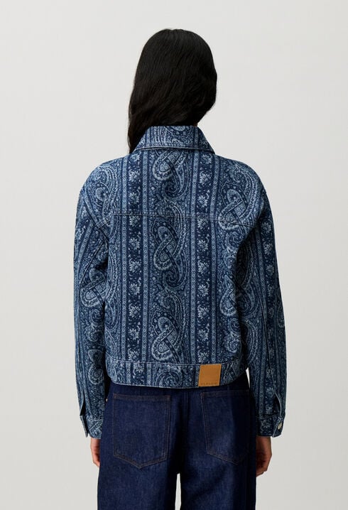 Printed denim jacket