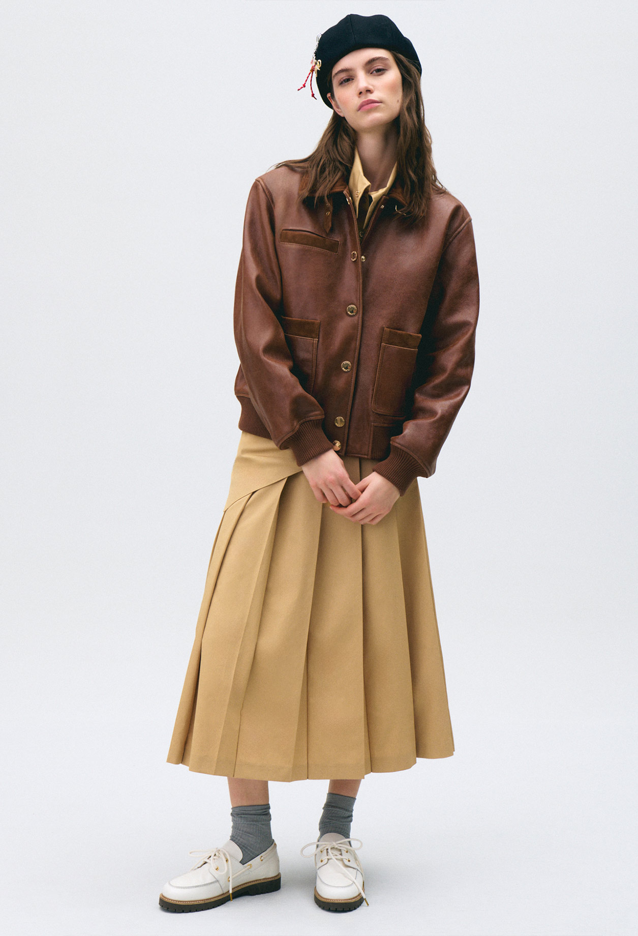 Oversized leather jacket for women | Claudie Pierlot