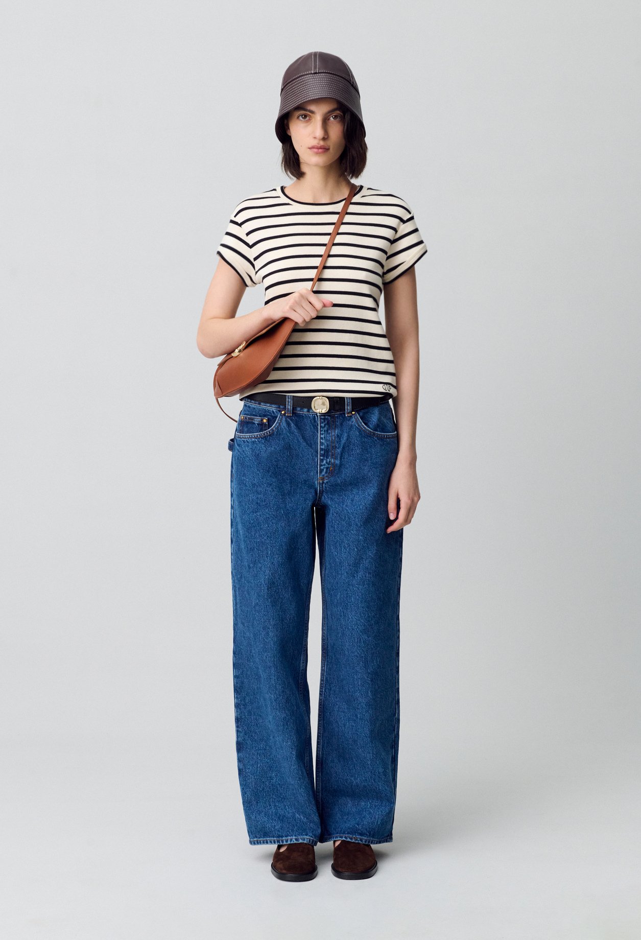Striped Short Sleeve T-shirt for women | Claudie Pierlot