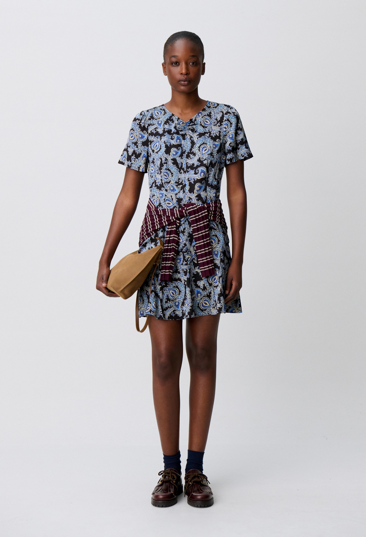 Flowy printed short dress for women | Claudie Pierlot
