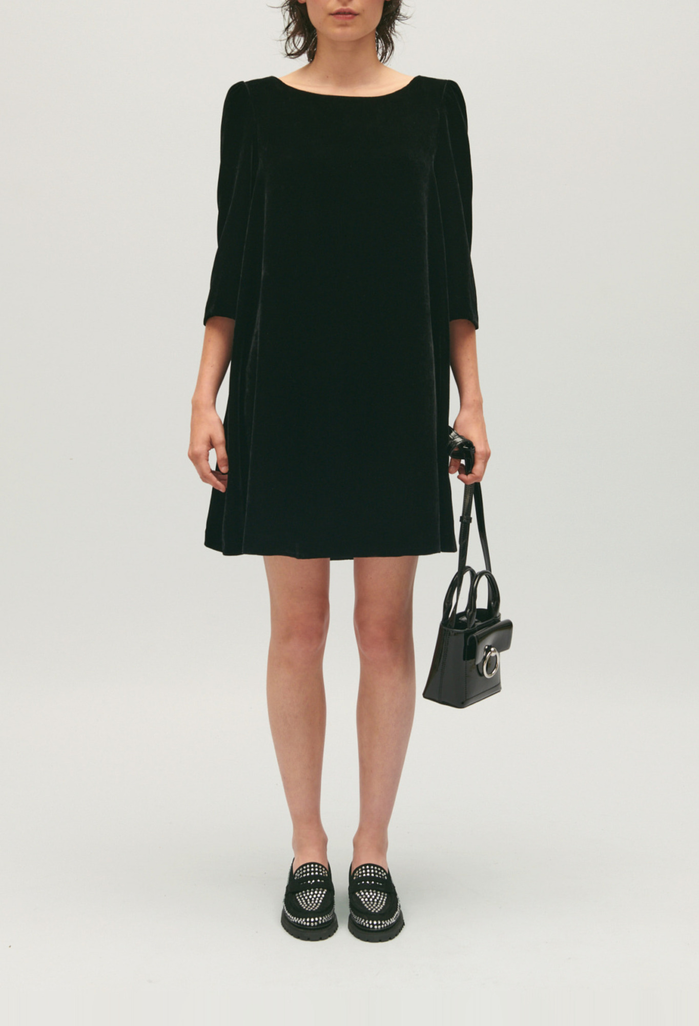 Rififi short black velour dress for women Claudie Pierlot — free download